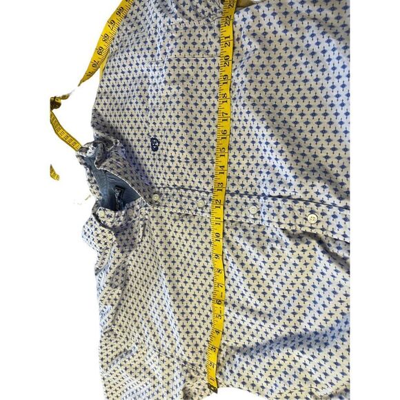 Panhandle Mens Purple & White Collared Short Sleeve Button-Down Shirt Size M - Picture 7 of 14